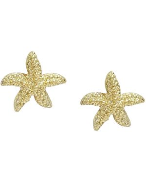 Maison De Gala Textured Starfish Stud Earrings - Metallic