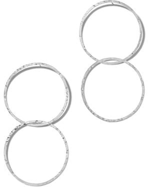 Jaredjamin Raquel Dangle Hoop Post Earrings - White