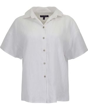 lords of harlech Lara Linen Shirt - White