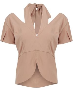 Mary Dickow Mathilde Top-Rosy Latte - Brown