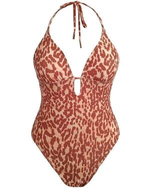 Jessie Zhao New York Neutrals Savanna Reversible One Piece Swimsuit - Orange