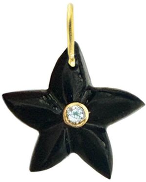 KAMARIA Star Fish Gemstone Pendant With Topaz - Black