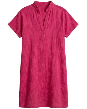 Casa Duniya Hot Cotton Palm Embroidery Soleil Swimsuit Cover-Up - Pink