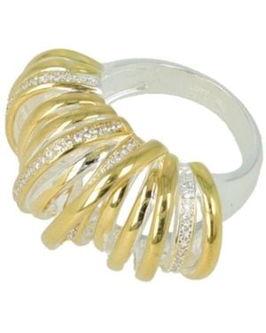 LOTT.gioielli Croissant With Stones Adjustable - Metallic