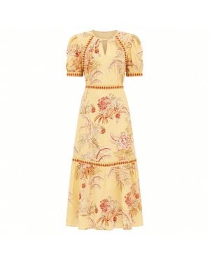 Raishma Mavis Floral Dress - Metallic