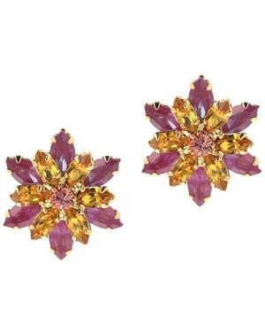 Otazu Blushing Bloom Earpins - Orange