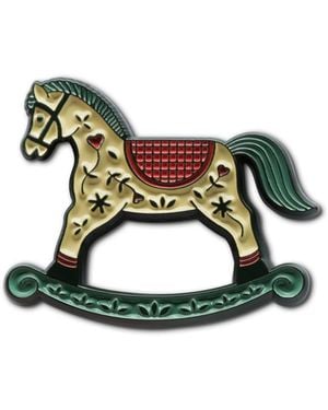 Make Heads Turn Neutrals Enamel Pin Rocking Horse - Green
