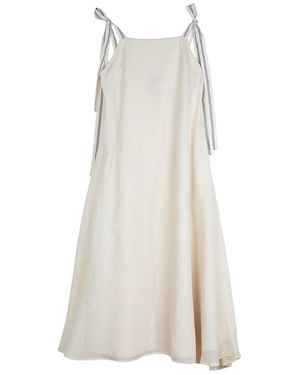 Lo Neel Neutrals Loane Maxi Dress - White
