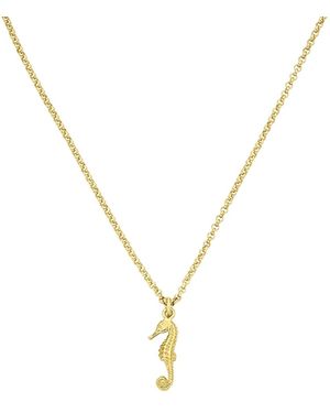 Zoe & Morgan Seahorse Necklace - Metallic
