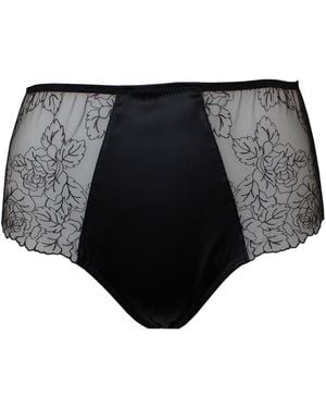 Tallulah Love Midnight Rose High-Waisted Brief - Black