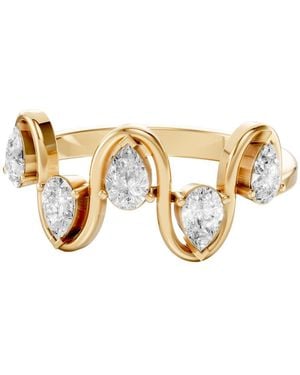 Aya Fine Jewelry Infinity Pear Cut Lab Diamond Ring - Metallic