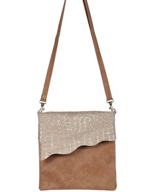 Owen Barry Neutrals Cowhide Crossbody Bag Jasper Chippendale Leather Stevie - Brown