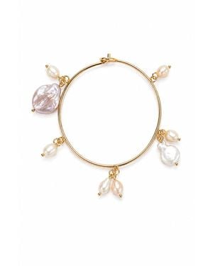 Saachi Freshwater Pearl Charm Bracelet - Metallic