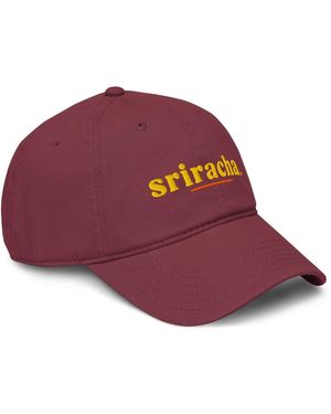 Anchor and Crew Burgundy Sriracha Slogan Cotton Embroidered Cap