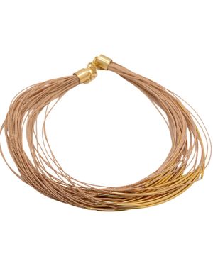 Nart Nature Making Art Neutrals The Multiple Buriti Natural Fibre Necklace - Metallic