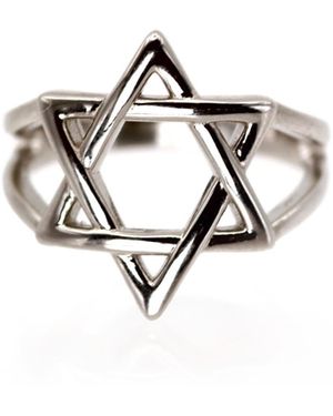 VicStoneNYC Fine Jewelry Six Pointed Star Ring - Metallic