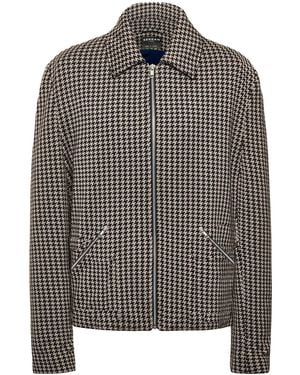 Seren London Houndstooth Knitted Jacket - Brown