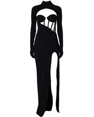 Room 24 Talia Corset Cut Out Gloves Dress - Black
