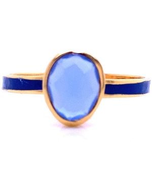 GEM BAZAAR Tutti Frutti Ring - Blue