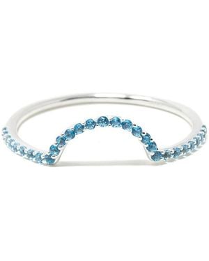 NASI SILVER Ora Half Eternity Ring- Topaz - Blue