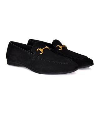 DAVID WEJ Lorenzo Suede Loafers - Black