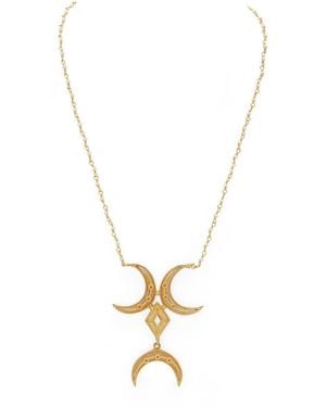 Dhwani Bansal And Pearl Noor Necklace With Mother Of Pearl - Metallic