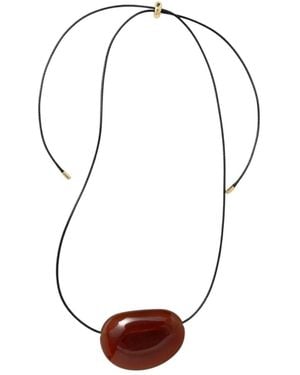 Miss Cecilia Amber Necklace - Red