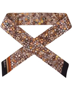 Kueen Silk Scarf - Brown