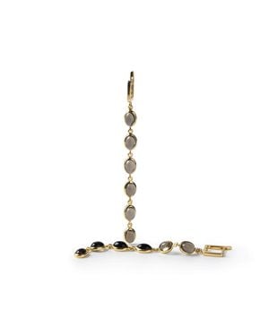 German Kabirski Koro Plated Earrings With Smoky Quartz - Metallic