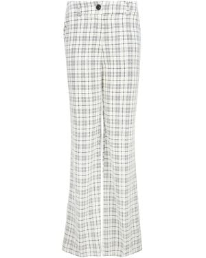 Lily and Lionel Chess Check Print Trouser - White