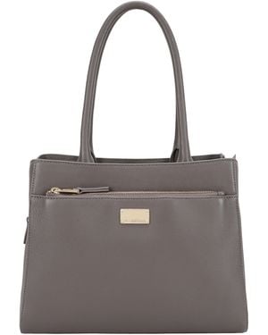Paul Costelloe Monse Leather Tote Bag - Grey