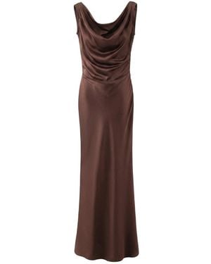 Aisl Chocolate Cowl Neck Maxi Dress - Brown