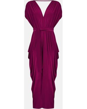 James Lakeland Draped Midi Dress - Purple