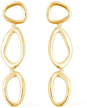 Lucy Quartermaine Volcan Drop Earrings - Metallic