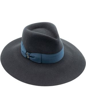 DORIA 1905 Lapin Felt Wide-Brimmed Hat - Blue