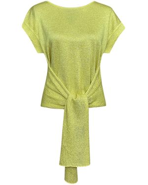 Perlavera Perry Apple Knitted Tank Top With Belt - Green