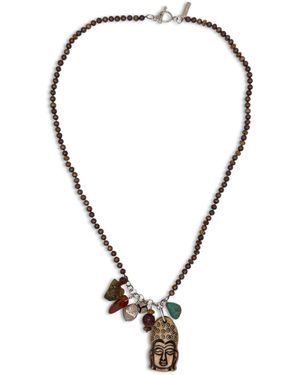 Jaredjamin Buddha Meanderings Beaded Necklace - Metallic