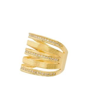 Marcia Moran Akila Multiband Ring With Zirconias - Metallic