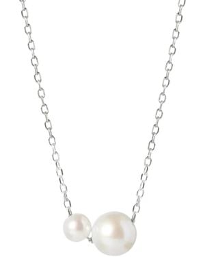 Muru Connected Pearl Necklace - Metallic