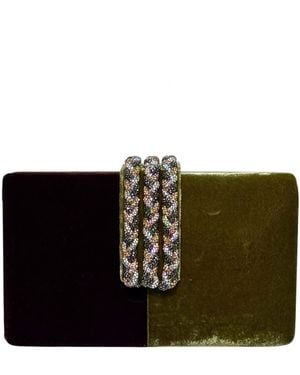 Simitri Mocha Braided Fringe Clutch - Black