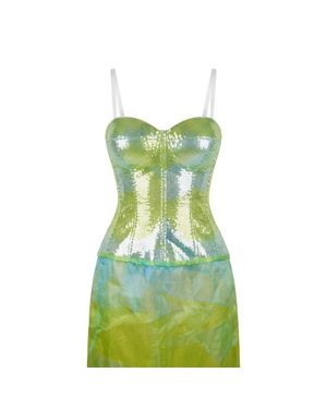 Yutee Rone The Kingly Court Corset Dress - Green