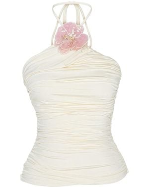Herfetch Sleveless Daisy Top - White