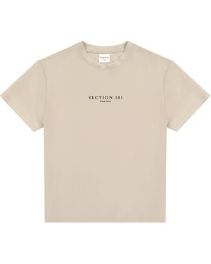 SECTION 101 Neutrals Madison Tee- Tan - Natural