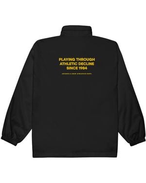 Anchor and Crew Athletic Decline Sports Club League Embroidered Windbreaker Coat - Black