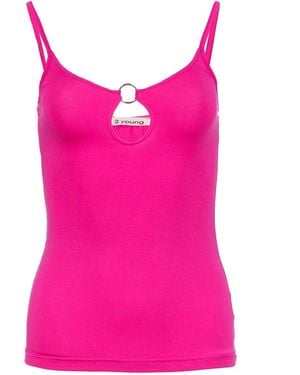 Conquista Spaghetti Strap Keyhole Top - Pink