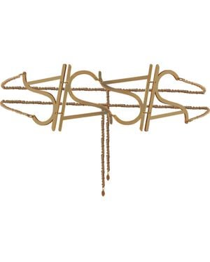 ANTONINIAS As Signature Logo Belt & Necklace Set - Metallic