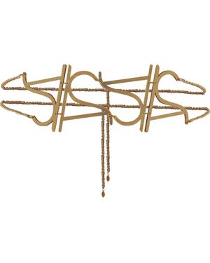 ANTONINIAS As Signature Logo Belt & Necklace Set - Metallic