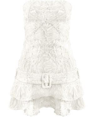 OW Collection Cassidy Lace Mini Dress - White