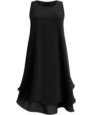 James Lakeland Sleeveless Wave Hem Dress - Black