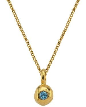 ASSUWA Aegea Aquamarine Necklace - Metallic